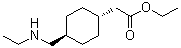 structure of CAS# 669080-89-1, trans-[4-[(N-Ethylamino)methyl]cyclohexyl]acetic acid ethyl ester
