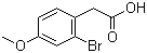 structure of CAS# 66916-99-2, 2-Bromo-4-methoxyphenylacetic acid