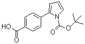 结构式 CAS# 669713-98-8, 2-(4-羧基苯基)-1H-吡咯-1-羧酸叔丁酯