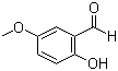 2-羟基-5-甲氧基苯甲醛分子结构 (CAS 672-13-9)