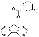 structure of CAS# 672310-11-1, 3-Oxo-1-piperidinecarboxylic acid 9H-fluoren-9-ylmethyl ester