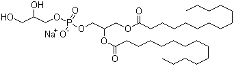 结构式 CAS# 67232-80-8, 1,2-十四酰磷脂酰甘油钠盐; 二肉豆蔻酰磷脂酰甘油钠盐