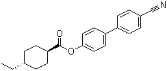 结构式 CAS# 67284-56-4, 反式-4-乙基环己烷甲酸 4'-氰基[1,1'-联苯]-4-酯