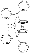 结构式 CAS# 67292-34-6, (1,1'-双(二苯基膦)二茂铁)二氯化镍