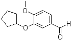 结构式 CAS# 67387-76-2, 3-(环戊基氧基)-4-甲氧基苯甲醛