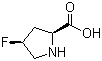 结构式 CAS# 6745-32-0, (2S,4S)-4-氟吡咯烷-2-甲酸