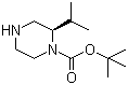 结构式 CAS# 674792-05-3, (S)-1-Boc-2-异丙基哌嗪; (S)-2-异丙基哌嗪-1-羧酸叔丁酯