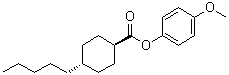 structure of CAS# 67589-52-0, 4-Methoxyphenyl trans-4-pentylcyclohexanecarboxylate;5-HEB-O1; CM 1951; MPPC; p-Methoxyphenyl trans-4-pentylcyclohexanecarboxylate; trans-4-Pentyl-(4-methoxyphenyl)cyclohexanecarboxylate