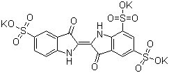 靛蓝三磺酸钾分子结构 (CAS 67627-18-3)