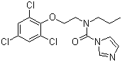 structure of CAS# 67747-09-5, Prochloraz;N-Propyl-N-(2,4,6-trichlorophenoxy)ethyl-imidazole-1-carboxamide