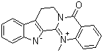 structure of CAS# 67909-49-3, Dehydroevodiamine;8,13-Dihydro-14-methyl-5-oxoindolo[2',3':3,4]pyrido[2,1-b]quinazolinium inner salt