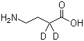 structure of CAS# 67910-98-9, 4-Aminobutyric-2,2-D2 acid