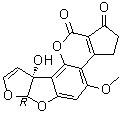 structure of CAS# 6795-23-9, Aflatoxin M1;AFM; (6aR,9aR)-2,3,6a,9a-Tetrahydro-9a-hydroxy-4-methoxycyclopenta[c]furo[3',2':4,5]furo[2,3-h][1]benzopyran-1,11-dione