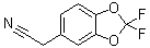 structure of CAS# 68119-31-3, 2-(2,2-Difluorobenzo[d][1,3]dioxol-5-yl)acetonitrile;(2,2-Difluoro-1,3-benzodioxol-5-yl)acetonitrile; (2,2-Difluorobenzodioxol-5-yl)acetonitrile