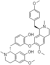 structure of CAS# 6817-41-0, Isoliensinine;(+)-Isoliensinin; (1R)-1,2,3,4-Tetrahydro-1-[[4-hydroxy-3-[[(1R)-1,2,3,4-tetrahydro-6-methoxy-1-[(4-methoxyphenyl)methyl]-2-methyl-7-isoquinolinyl]oxy]phenyl]methyl]-6-methoxy-2-methyl-7-isoquinolinol