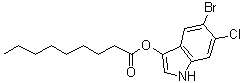 5-溴-6-氯-1H-吲哚-3-基壬酸酯分子结构 (CAS 682802-80-8)