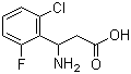 3-氨基-3-(2-氯-6-氟苯基)丙酸分子结构 (CAS 682803-80-1)