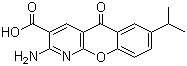 结构式 CAS# 68302-57-8, 氨来呫诺; 2-氨基-7-异丙基-5-氧代-5H-[1]苯并吡喃并[2,3-b]吡啶-3-甲酸