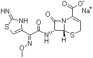 structure of CAS# 68401-82-1, Ceftizoxime sodium;(6R,7R)-7-[[(2Z)-(2-Amino-4-thiazolyl)(methoxyimino)acetyl]amino]-8-oxo-5-thia-1-azabicyclo[4.2.0]oct-2-ene-2-carboxylic acid sodium salt