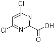 结构式 CAS# 684220-30-2, 4,6-二氯-2-嘧啶羧酸
