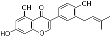 structure of CAS# 68436-47-5, Isowighteone;3'-Dimethylallylgenistein