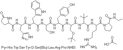布舍瑞林醋酸盐分子结构 (CAS 68630-75-1)
