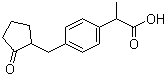 结构式 CAS# 68767-14-6, 洛索洛芬; 2-[4-(2-氧代环戊烷-1-基甲基)苯基]丙酸
