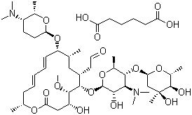 结构式 CAS# 68880-55-7, 己二酸螺旋霉素