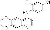 结构式 CAS# 690206-97-4, N-(4-氯-2-氟苯基)-6,7-二甲氧基-4-喹唑啉胺