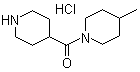结构式 CAS# 690632-27-0, 4-甲基-1-(4-哌啶基羰基)哌啶单盐酸盐