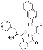 结构式 CAS# 69076-06-8, L-苯丙氨酰-L-脯氨酰-N-2-萘基-L-丙氨酰胺