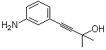 structure of CAS# 69088-96-6, 4-(3-Aminophenyl)-2-methyl-3-butyn-2-ol;M-APACB