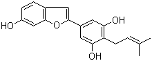 structure of CAS# 69120-06-5, Moracin C;5-(6-Hydroxy-2-benzofuranyl)-2-(3-methyl-2-butenyl)-1,3-benzenediol