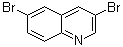 结构式 CAS# 69268-39-9, 3,6-二溴喹啉