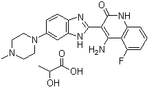 结构式 CAS# 692737-80-7, 多韦替尼乳酸盐