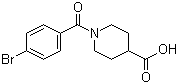 结构式 CAS# 693237-87-5, 1-(4-溴苯甲酰基)-4-哌啶甲酸