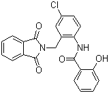 结构式 CAS# 693288-97-0, N-[4-氯-2-[(1,3-二氢-1,3-二氧代-2H-异吲哚-2-基)甲基]苯基]-2-羟基苯甲酰胺