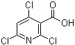 结构式 CAS# 69422-72-6, 2,4,6-三氯烟酸