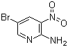 结构式 CAS# 6945-68-2, 2-氨基-5-溴-3-硝基吡啶; 2-氨基-3-硝基-5-溴吡啶