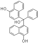 structure of CAS# 6948-88-5, 4-Hydroxy-alpha-(4-hydroxy-1-naphthalenyl)-alpha-phenyl-1-naphthalenemethanol