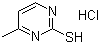 结构式 CAS# 6959-66-6, 2-巯基-4-甲基嘧啶盐酸盐