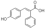 结构式 CAS# 6962-09-0, 3-(4-羟基苯基)-2-苯基-2-丙烯酸