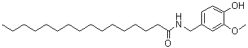structure of CAS# 69693-13-6, Palvanil;N-[(4-Hydroxy-3-methoxyphenyl)methyl]hexadecanamide