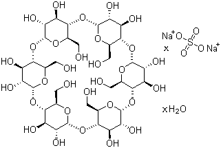 结构式 CAS# 699020-02-5, alpha-环糊精硫酸钠盐水合物