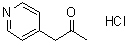 1-(吡啶-4-基)-2-丙酮盐酸盐分子结构 (CAS 70199-62-1)