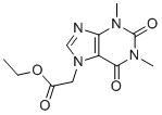 structure of CAS# 7029-96-1, Doxofylline Impurity 10;ethyl (1,3-dimethyl-2,6-dioxo-1,2,3,6-tetrahydro-7H-purin-7-yl)acetate
