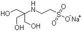2-[(三(羟甲基)甲基)氨基]-1-乙磺酸钠分子结构 (CAS 70331-82-7)