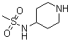 structure of CAS# 70724-72-0, N-(4-Piperidinyl)methanesulfonamide;N-4-Piperidinylmethanesulfonamide; 4-(Methylsulfonylamino)piperidine