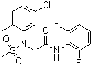 structure of CAS# 708219-39-0, 2-[(5-Chloro-2-methylphenyl)(methylsulfonyl)amino]-N-(2,6-difluorophenyl)acetamide