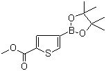 structure of CAS# 709648-80-6, 2-Methoxycarbonylthiophene-4-boronic acid pinacol ester;Methyl 4-(4,4,5,5-tetramethyl-1,3,2-dioxaborolan-2-yl)thiophene-2-carboxylate